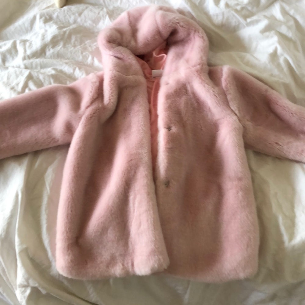 Hanna Andersson Faux Fur Girls Jacket 130